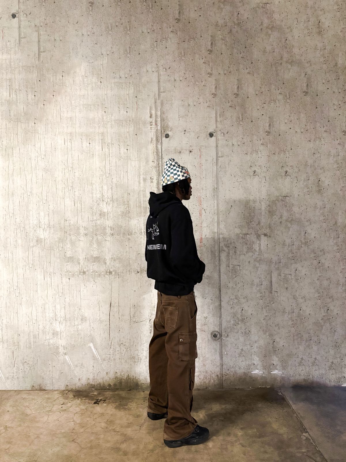 IEA ZIP UP HOODIE BLACK