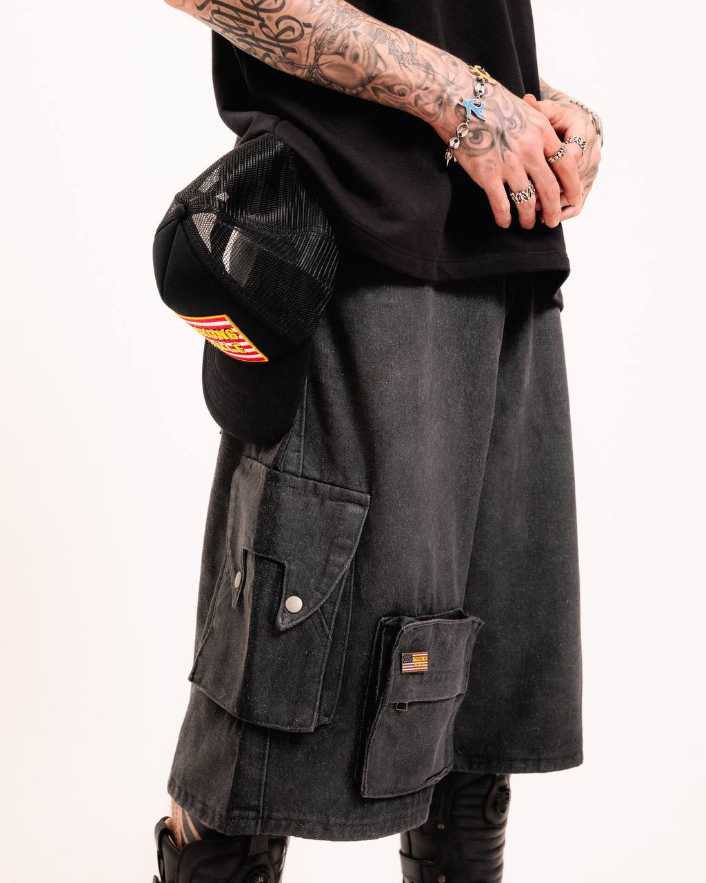 DEMON WAXED DENIM JORTS
