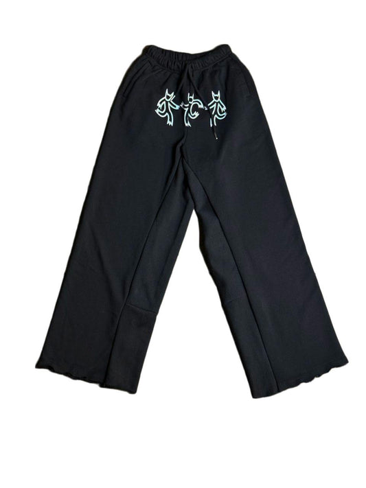 1/1 DEMONS PANTS FLARED - BLACK ON BLACK