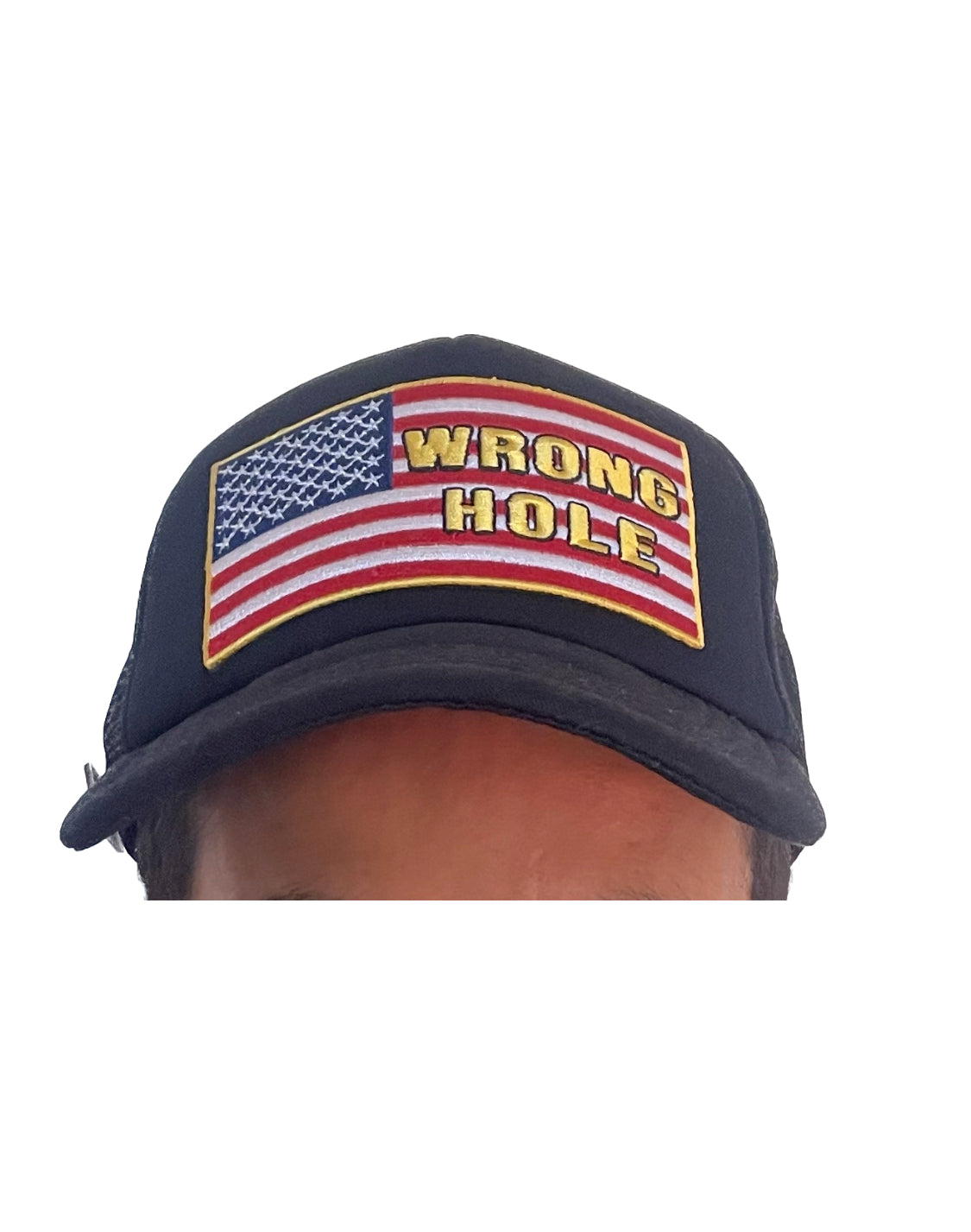 WRONG HOLE TRUCKER HAT WITH PIN