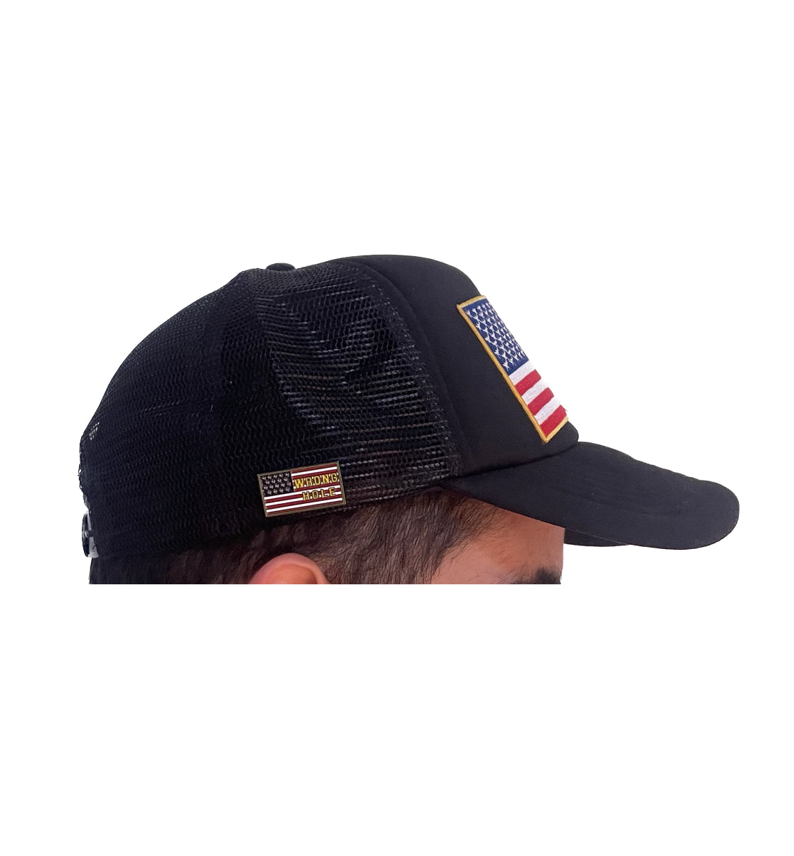 WRONG HOLE TRUCKER HAT WITH PIN