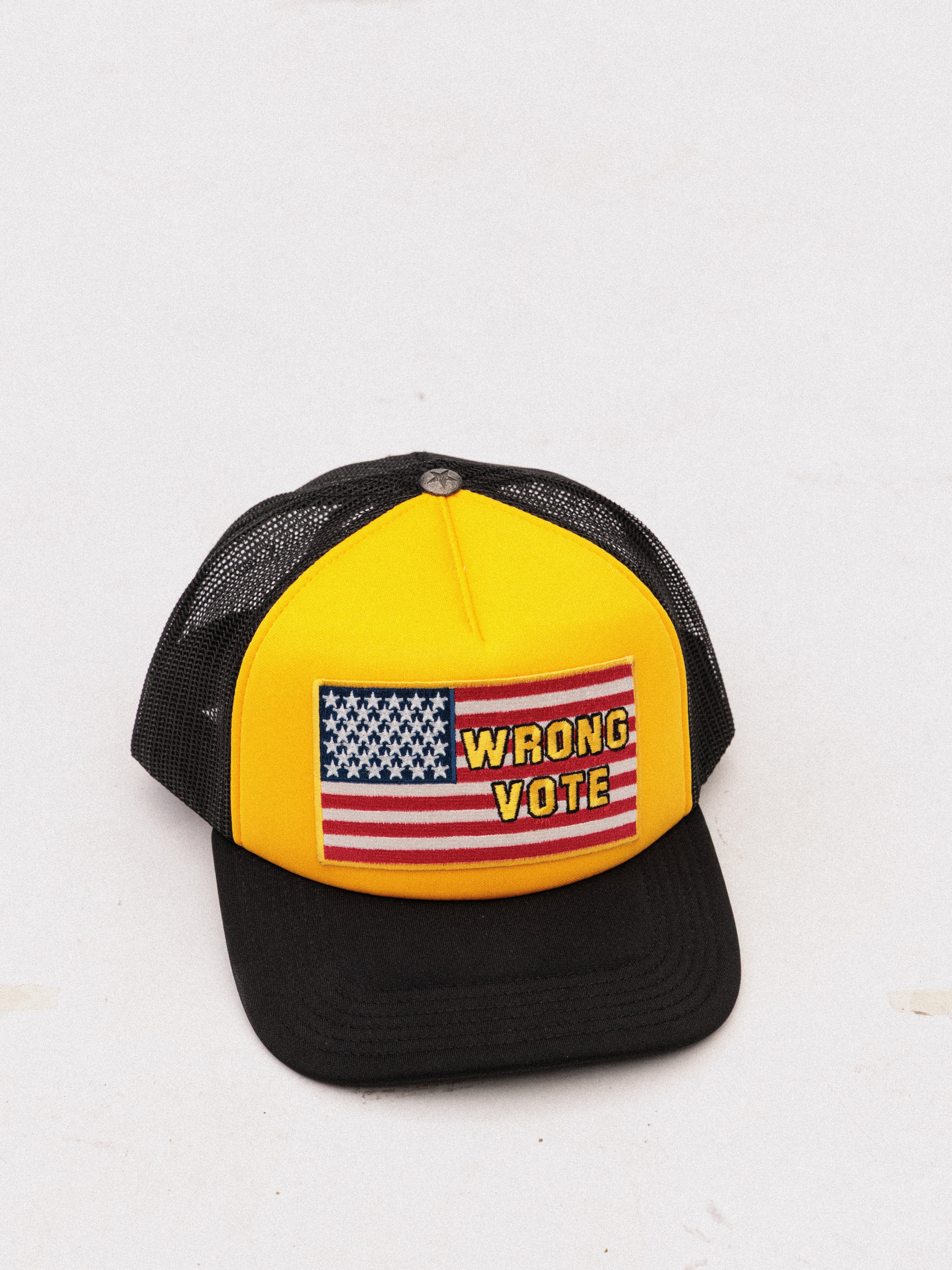 WRONG VOTE CAP YELLOW/BLACK