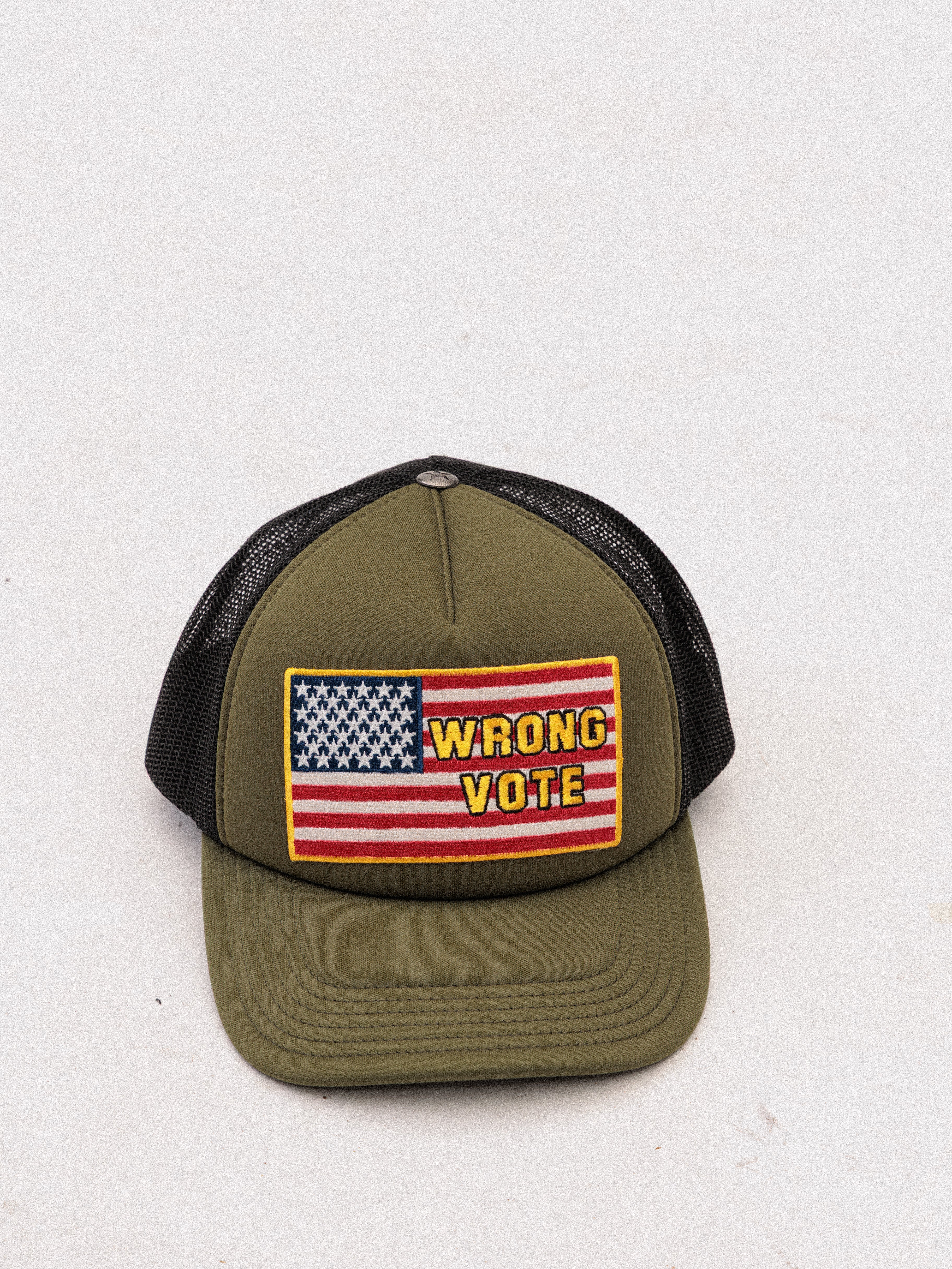WRONG VOTE CAP OLIVE/BLACK