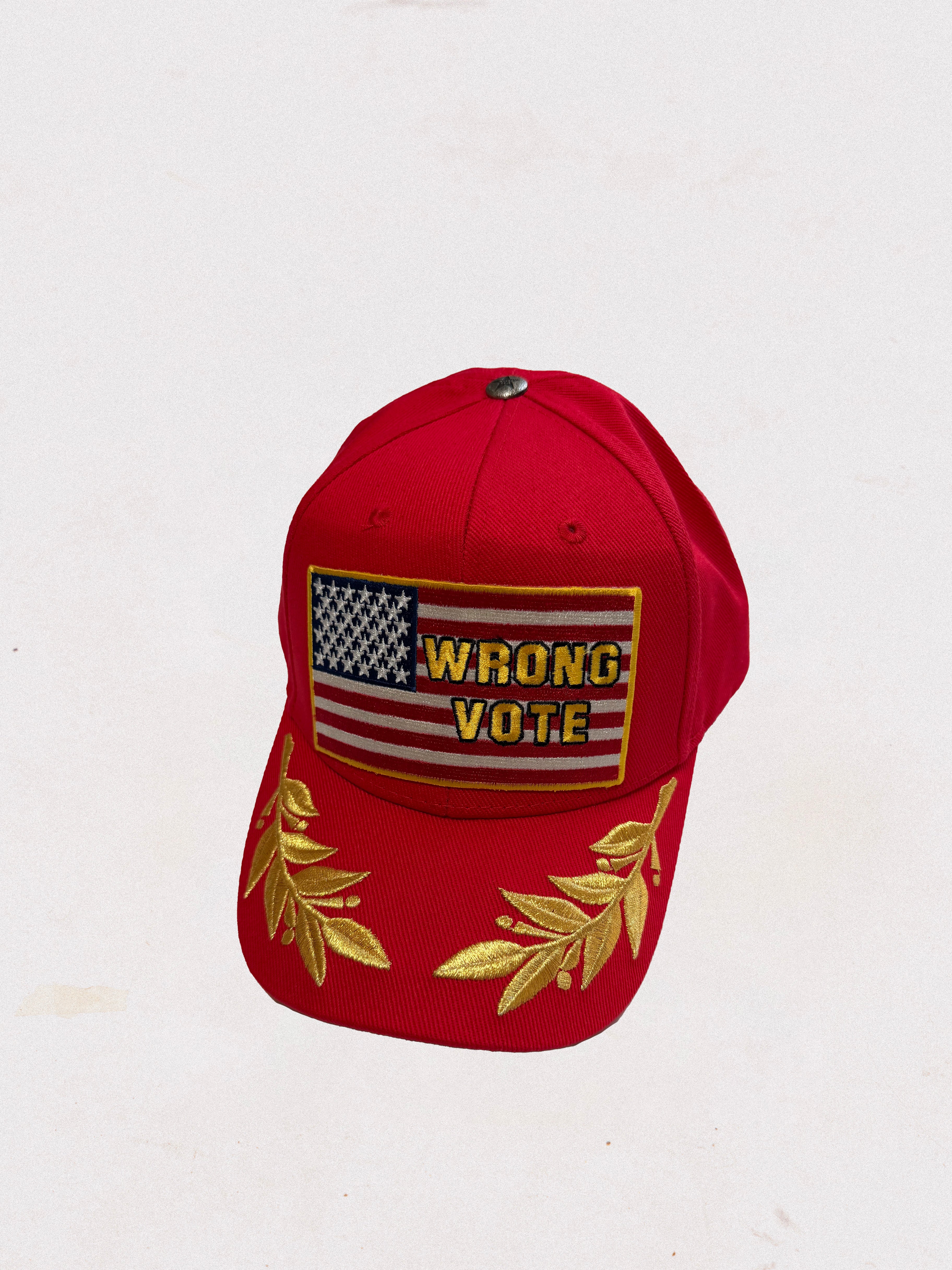 WRONG VOTE CAP RED