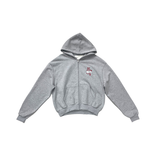 IEA ZIP UP HOODIE GRAY